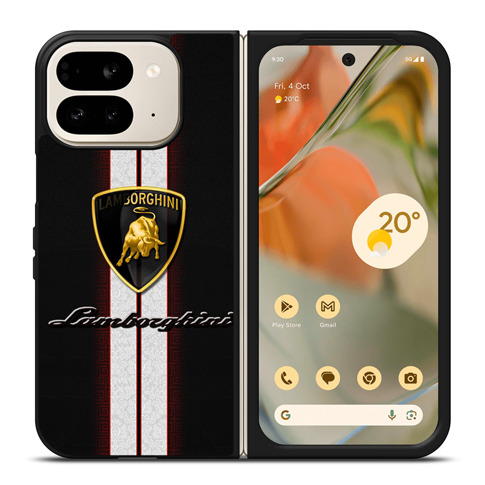 LAMBORGHINI WHITE STRIPE LOGO Google Pixel 9 Pro Fold Case Cover