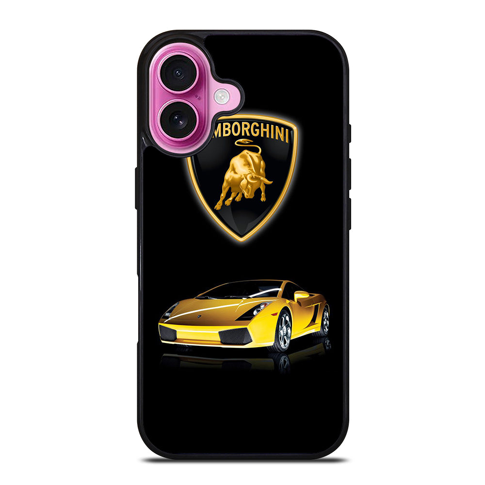 LAMBORGHINI YELLOW CAR LOGO iPhone 16 Plus Case Cover