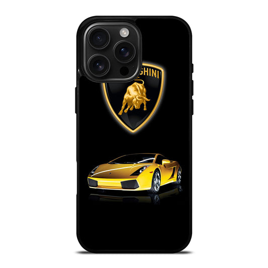 LAMBORGHINI YELLOW CAR LOGO iPhone 16 Pro Max Case Cover