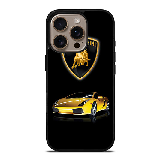 LAMBORGHINI YELLOW CAR LOGO iPhone 16 Pro Case Cover