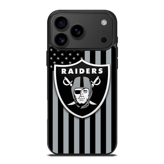 LAS VEGAS RAIDERS AMERICAN FLAG LOGO iPhone 17 Pro Max Case Cover