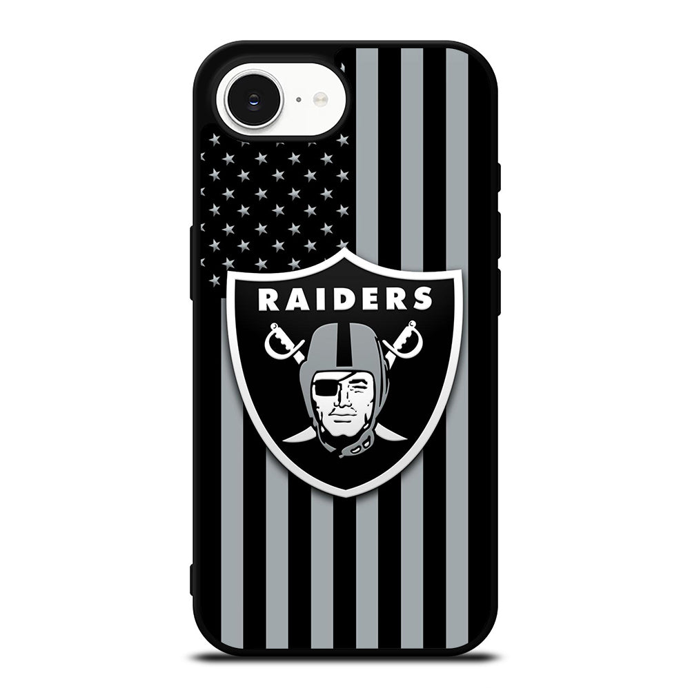 LAS VEGAS RAIDERS AMERICAN FLAG LOGO iPhone 16e Case Cover