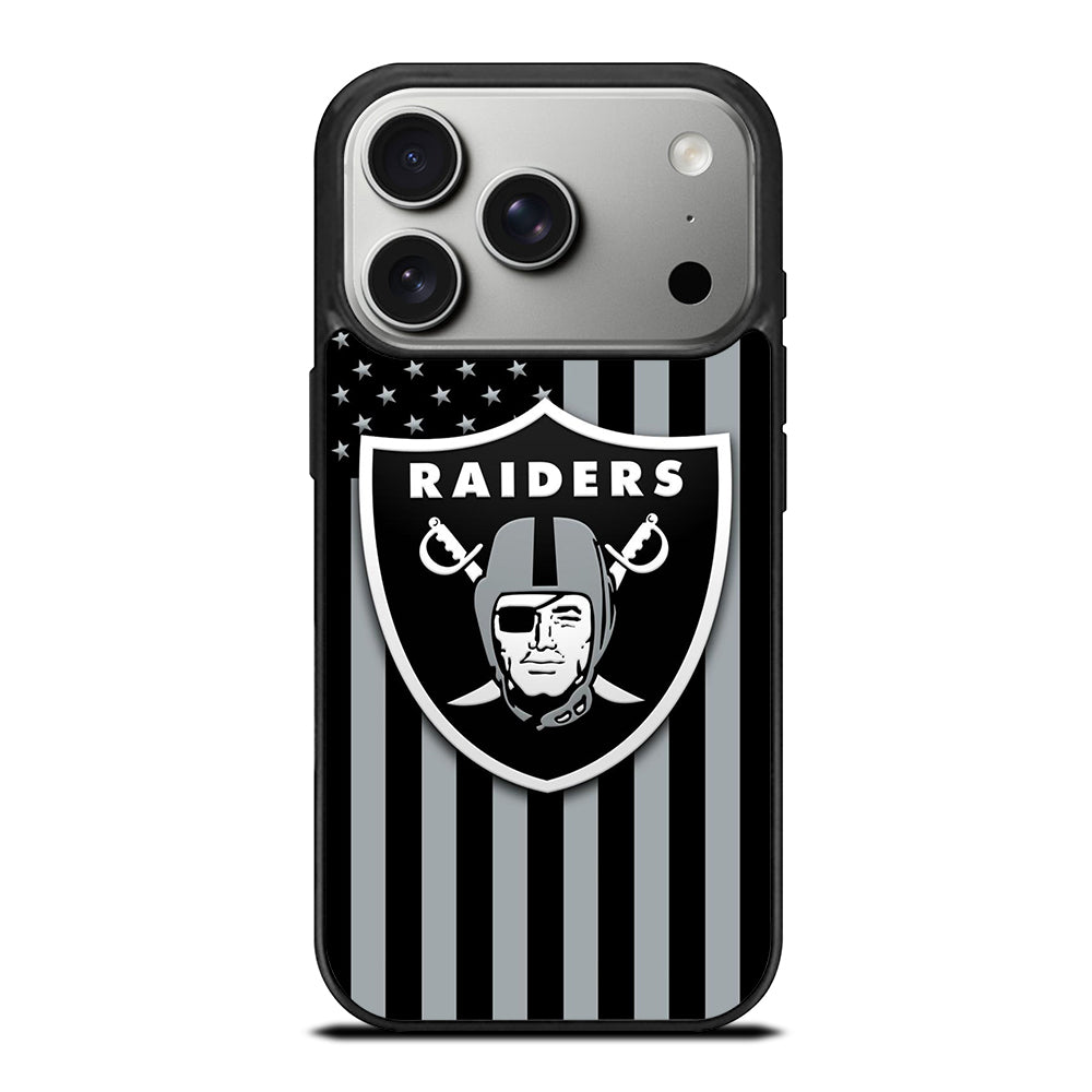 LAS VEGAS RAIDERS AMERICAN FLAG LOGO iPhone 17 Pro Case Cover