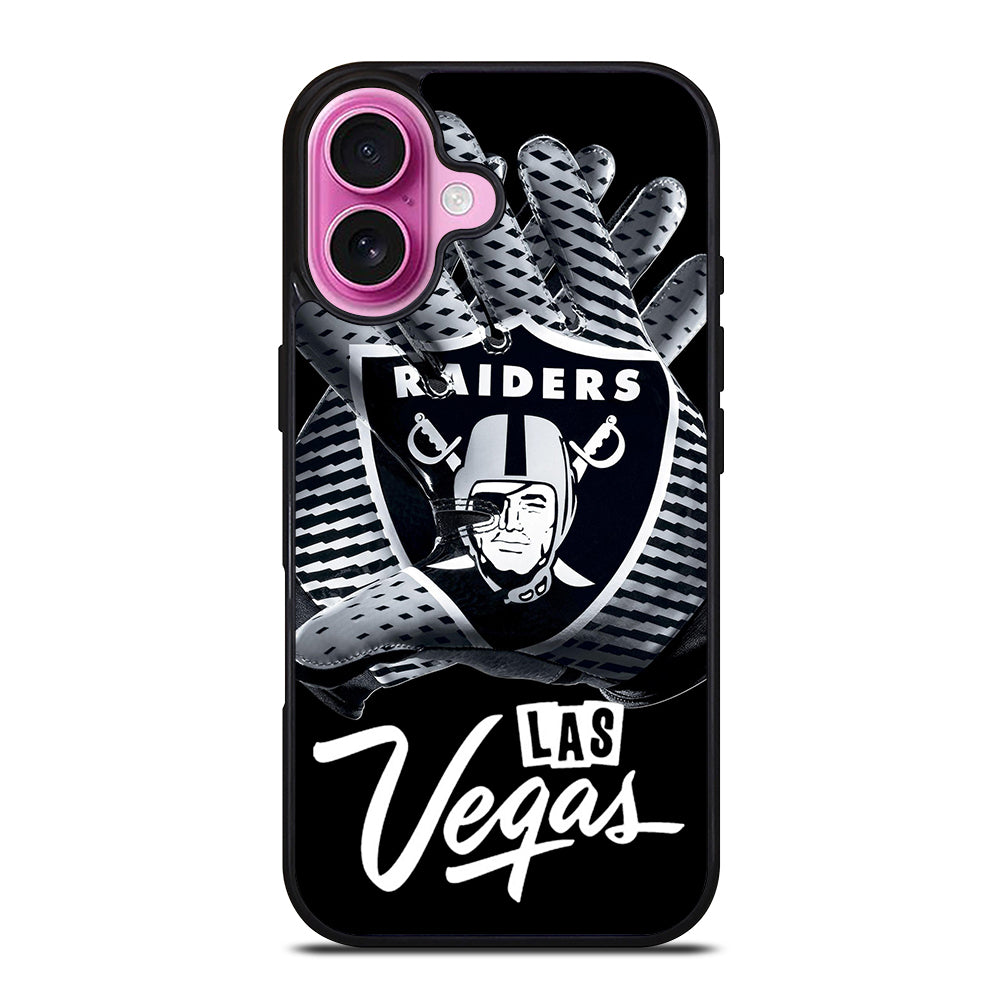 LAS VEGAS RAIDERS GLOVES iPhone 16 Plus Case Cover