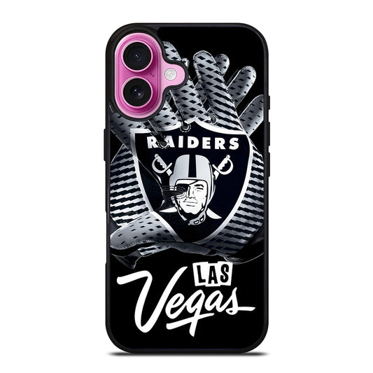 LAS VEGAS RAIDERS GLOVES iPhone 16 Plus Case Cover