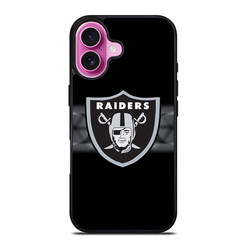 LAS VEGAS RAIDERS NFL LOGO iPhone 16 Plus Case Cover