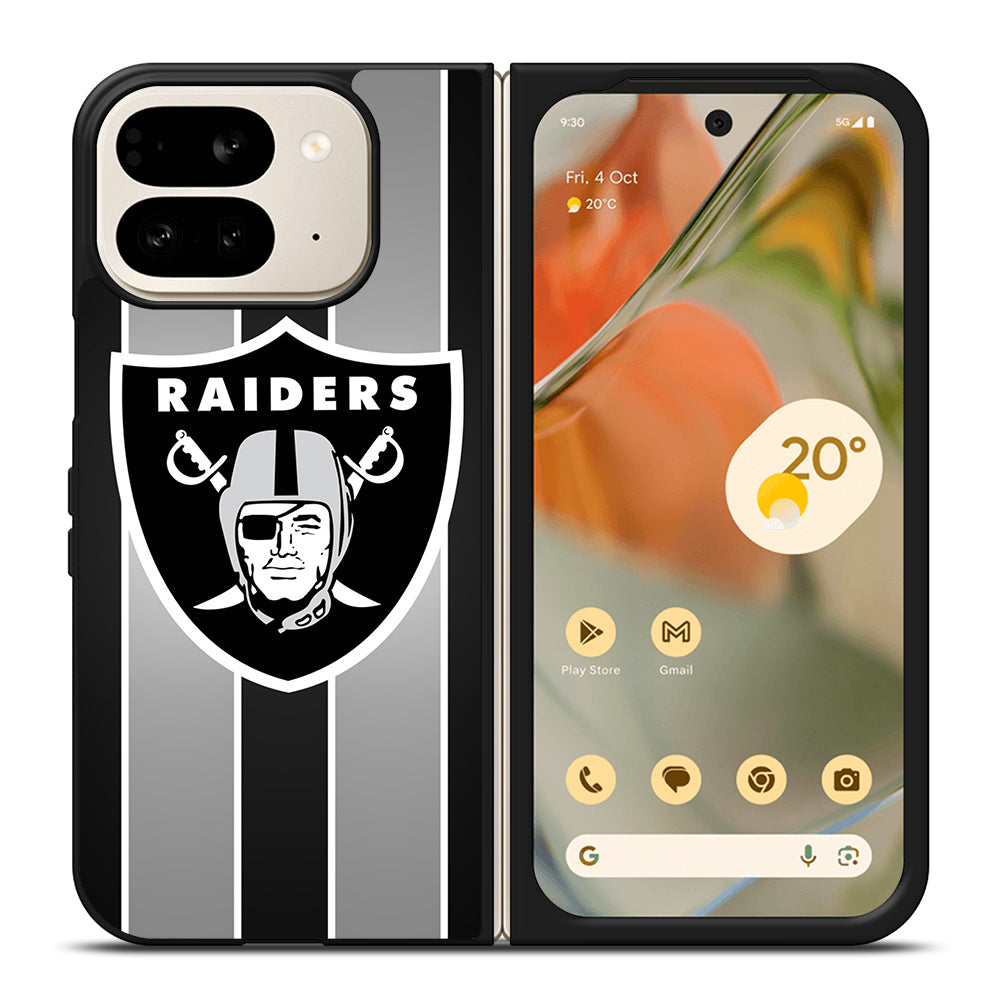 LAS VEGAS RAIDERS STRIPE Google Pixel 9 Pro Fold Case Cover