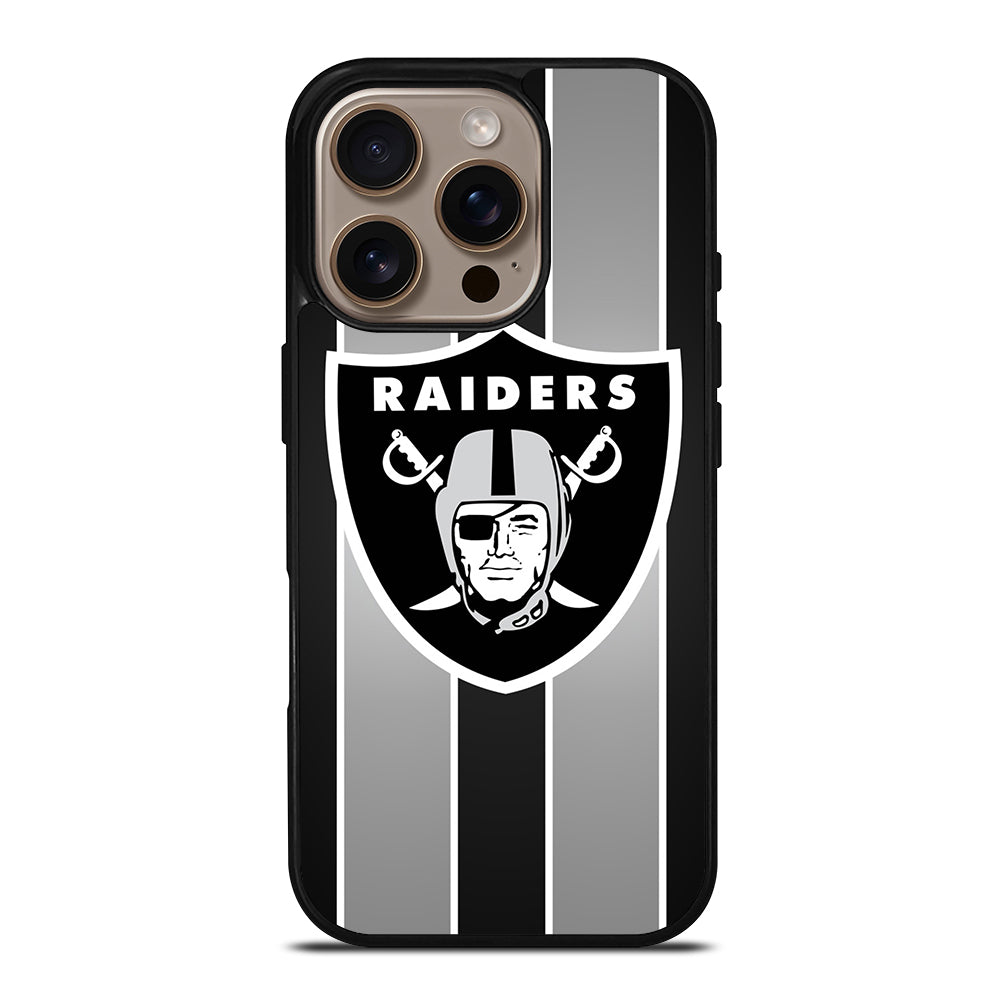 LAS VEGAS RAIDERS STRIPE iPhone 16 Pro Case Cover