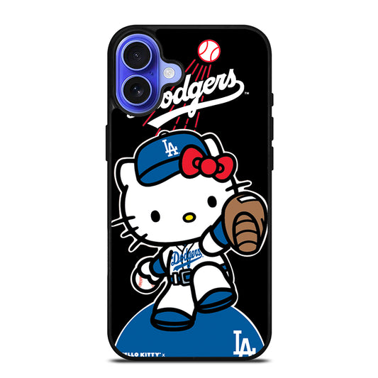 LA DODGERS HELLO KITTY MLB 3 iPhone 16 Case Cover