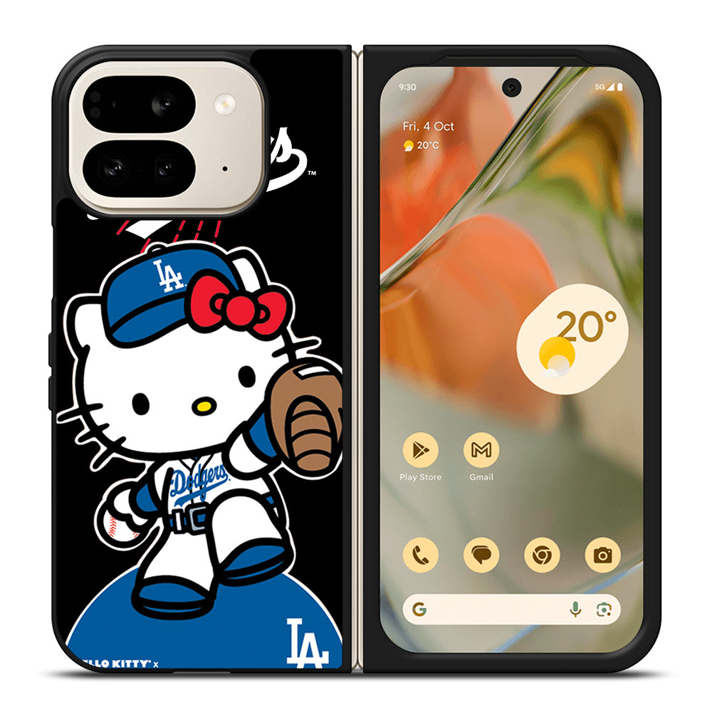 LA DODGERS HELLO KITTY MLB 3 Google Pixel 9 Pro Fold Case Cover