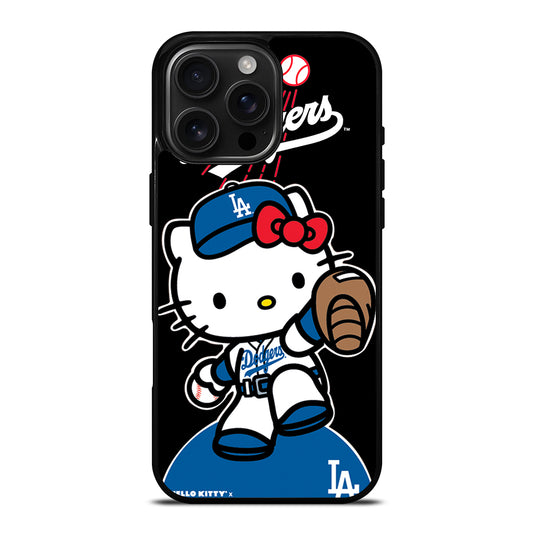 LA DODGERS HELLO KITTY MLB 3 iPhone 16 Pro Max Case Cover
