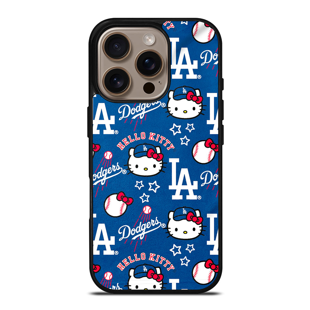 LA DODGERS HELLO KITTY PATTERN iPhone 16 Pro Case Cover