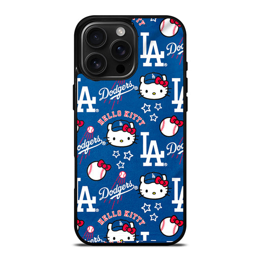LA DODGERS HELLO KITTY PATTERN iPhone 16 Pro Max Case Cover