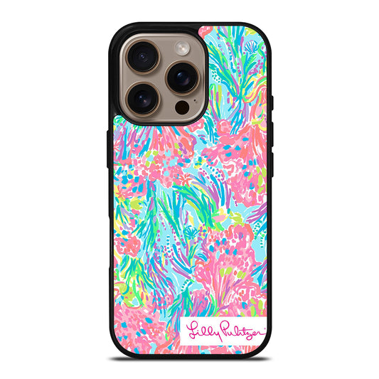 LILLY PULITZER PALM BEACH CORAL iPhone 16 Pro Case Cover
