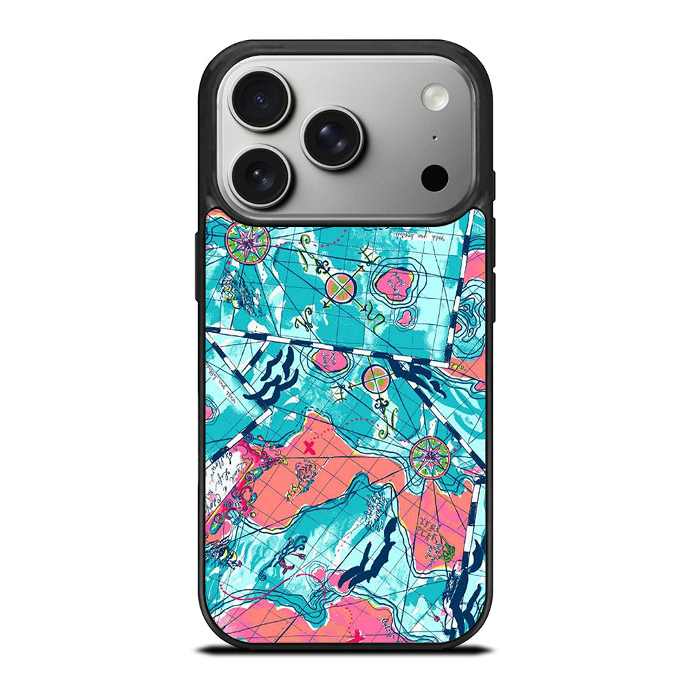 LILLY PULITZER WORLD MAPS iPhone 17 Pro Case Cover