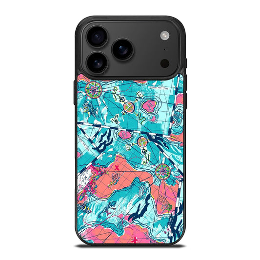 LILLY PULITZER WORLD MAPS iPhone 17 Pro Max Case Cover