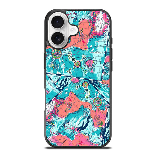 LILLY PULITZER WORLD MAPS iPhone 17 Case Cover