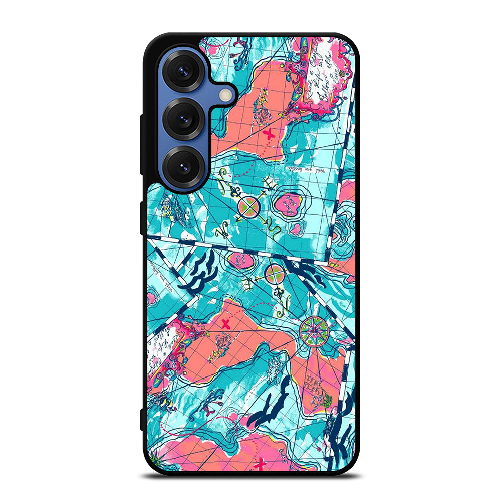 LILLY PULITZER WORLD MAPS Samsung Galaxy S25 Case Cover