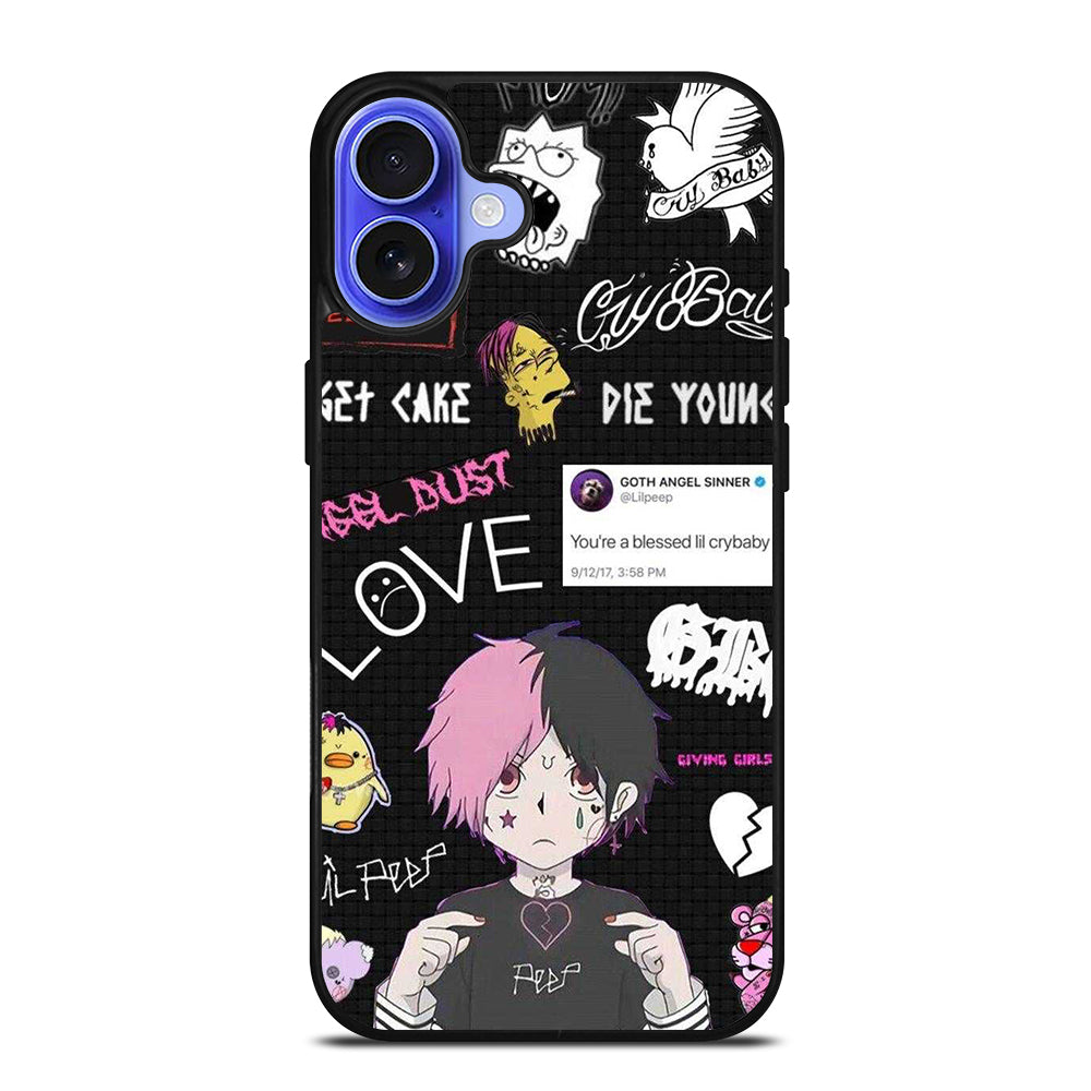 LIL PEEP RAPPER CARTOON iPhone 16 Case Cover