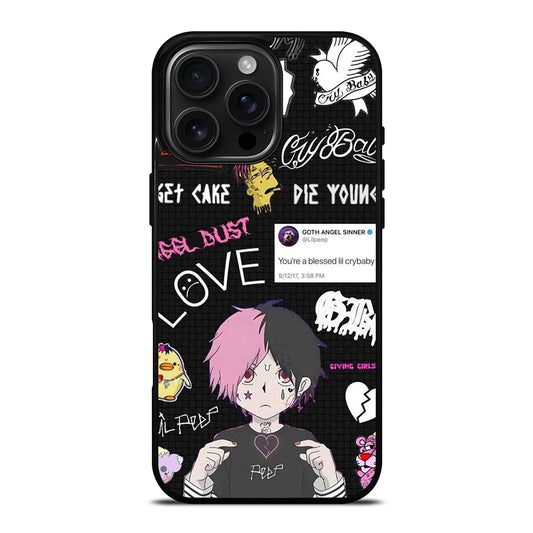 LIL PEEP RAPPER CARTOON iPhone 16 Pro Max Case Cover