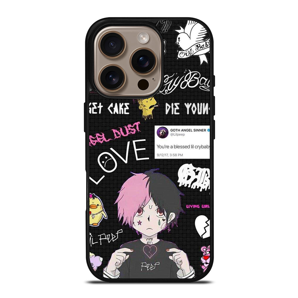 LIL PEEP RAPPER CARTOON iPhone 16 Pro Case Cover