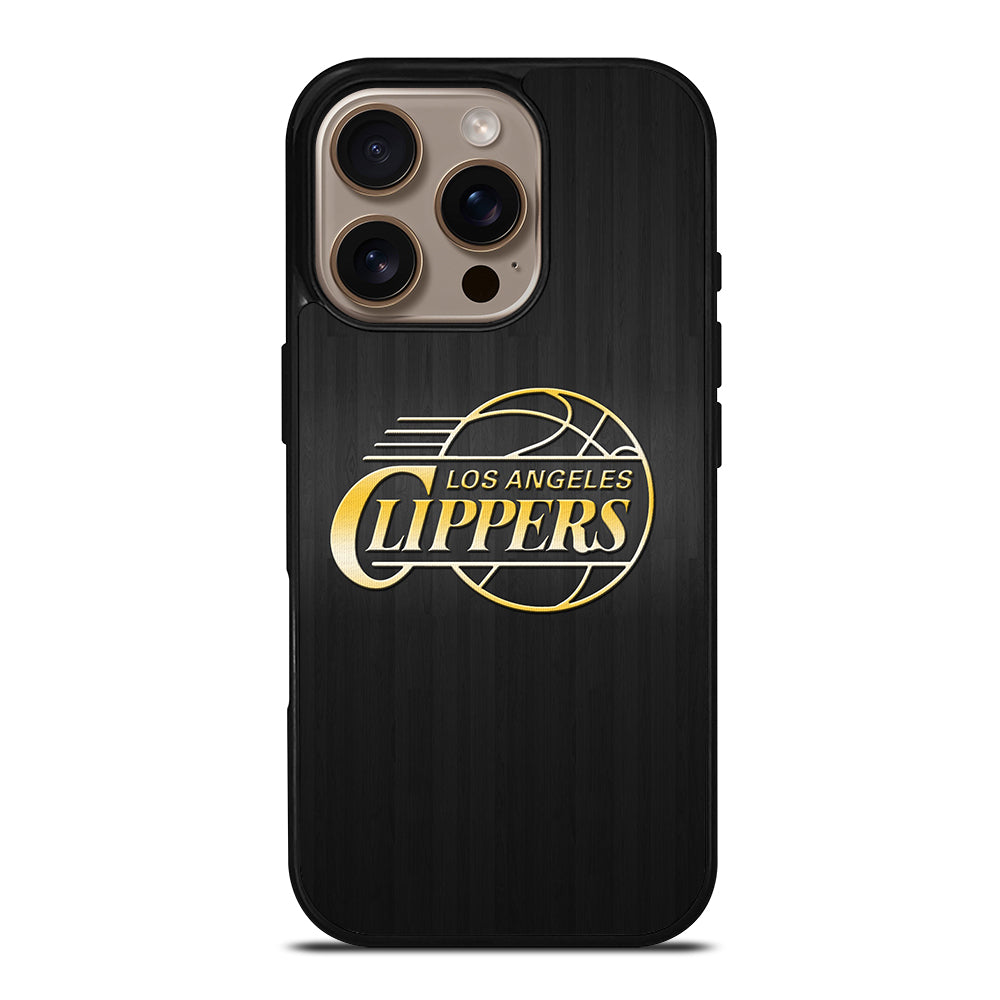 LOS ANGELES CLIPPERS WOODEN GOLD iPhone 16 Pro Case Cover