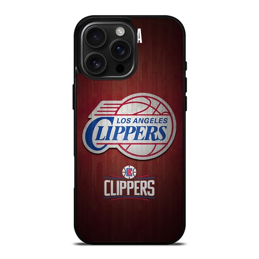 LOS ANGELES CLIPPERS WOODEN LOGO iPhone 16 Pro Max Case Cover