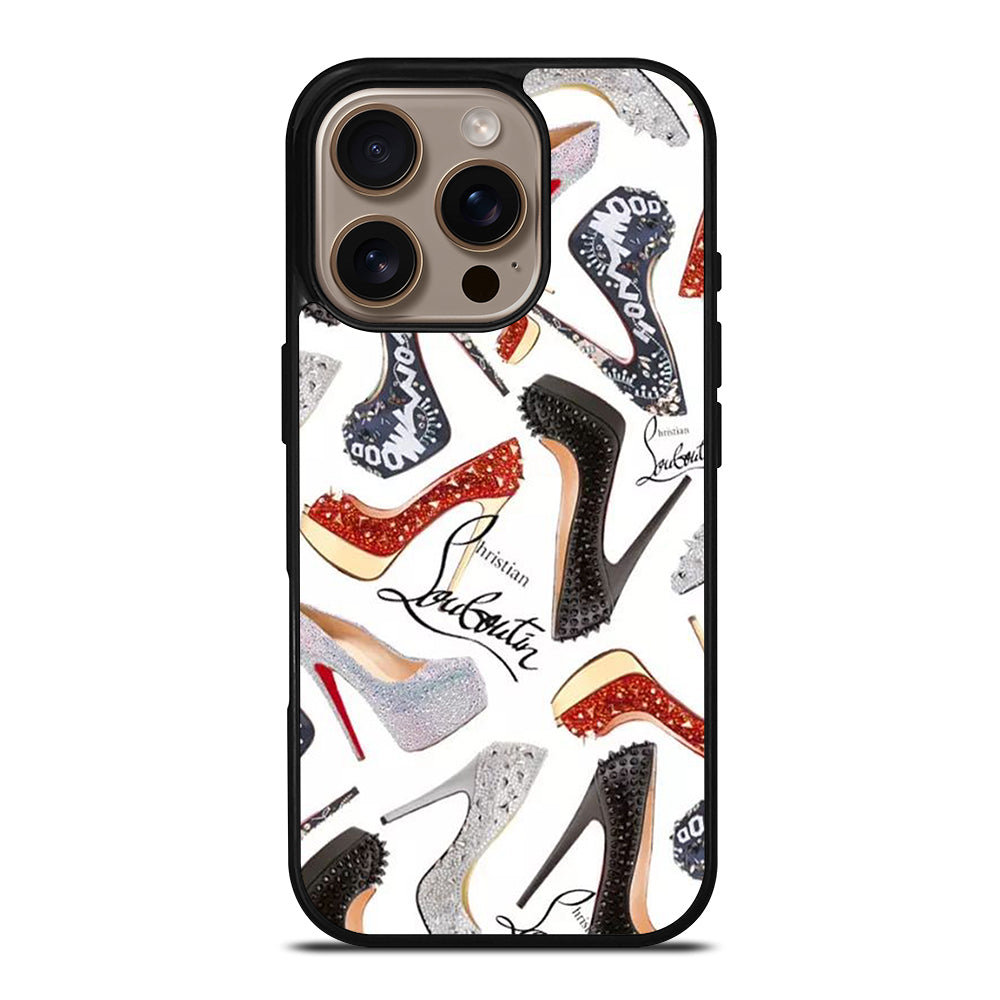 LOUBOUTIN LOGO PATTERN iPhone 16 Pro Case Cover