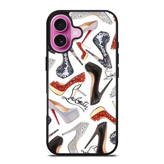 LOUBOUTIN LOGO PATTERN iPhone 16 Plus Case Cover