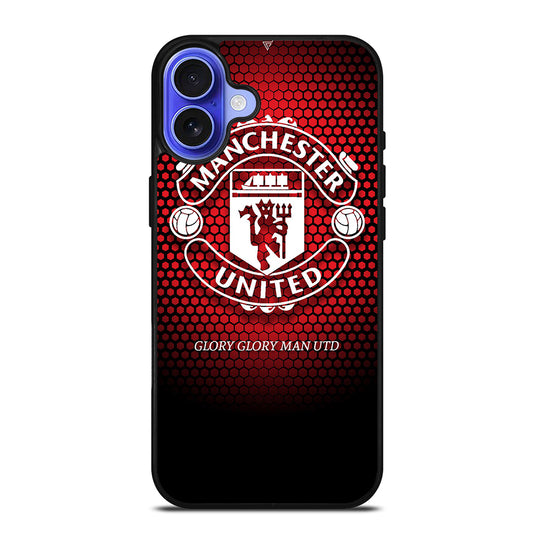 MANCHESTER UNITED SOCCER LOGO 1 iPhone 16 Case Cover