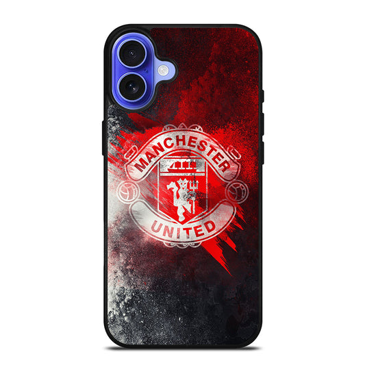 MANCHESTER UNITED SOCCER LOGO 3 iPhone 16 Case Cover