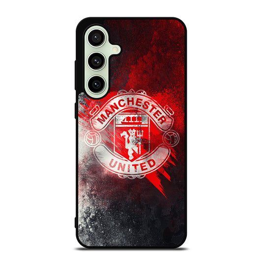 MANCHESTER UNITED SOCCER LOGO 3 Samsung Galaxy S24 FE Case Cover