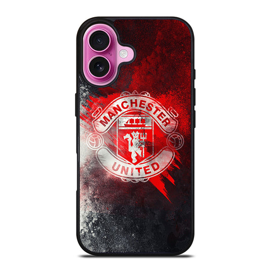 MANCHESTER UNITED SOCCER LOGO 3 iPhone 16 Plus Case Cover