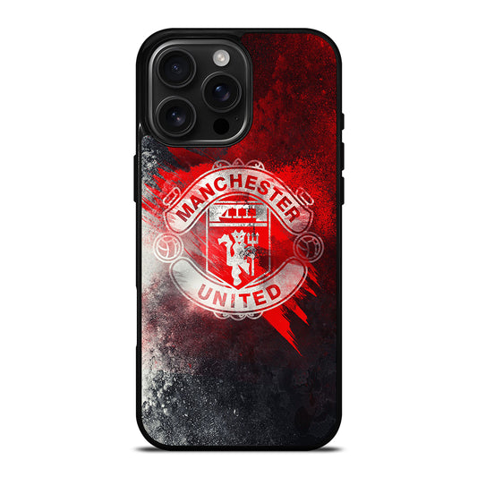 MANCHESTER UNITED SOCCER LOGO 3 iPhone 16 Pro Max Case Cover