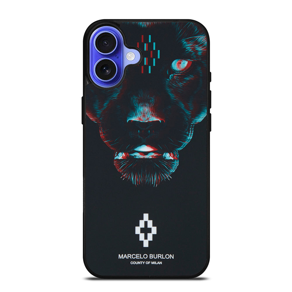 MARCELO BURLON BLACK PANTHER iPhone 16 Case Cover