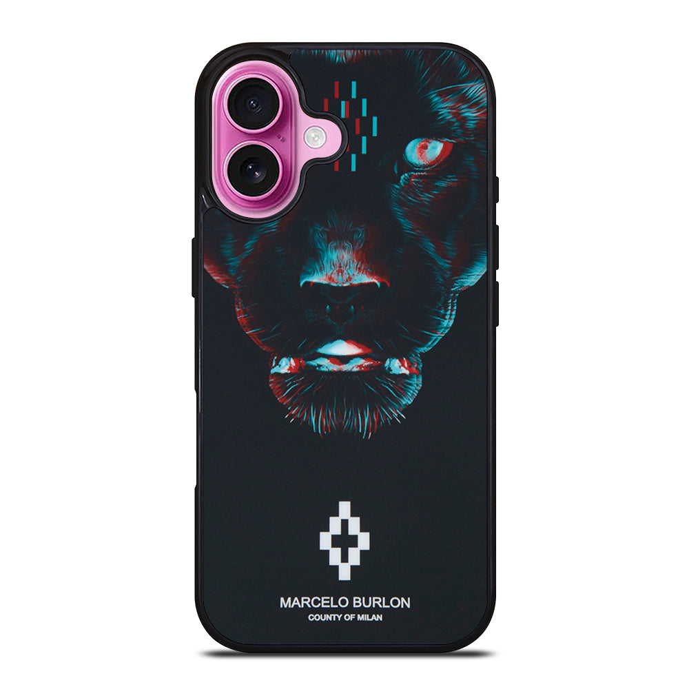 MARCELO BURLON BLACK PANTHER iPhone 16 Plus Case Cover