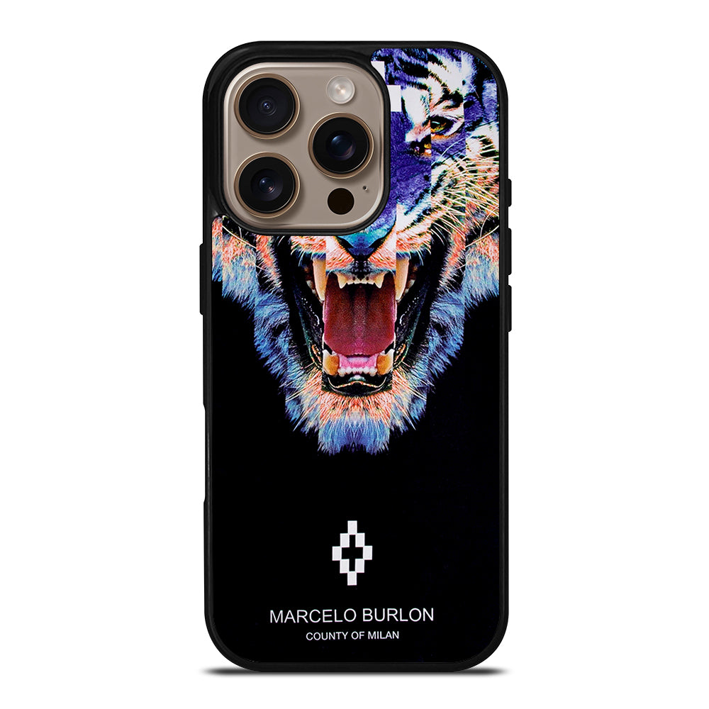 MARCELO BURLON BLUE LION iPhone 16 Pro Case Cover