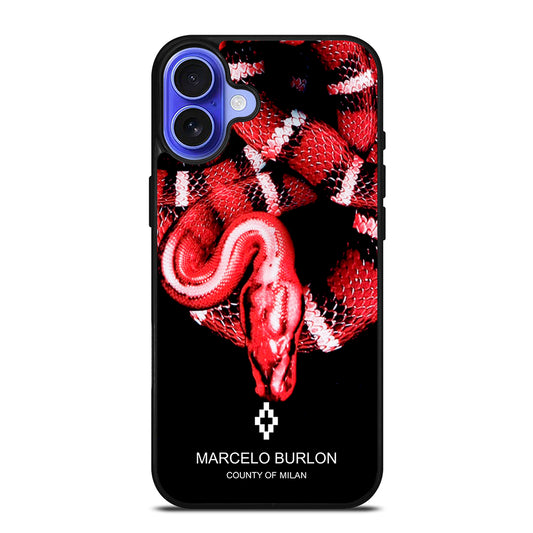 MARCELO BURLON SNAKE RED iPhone 16 Case Cover