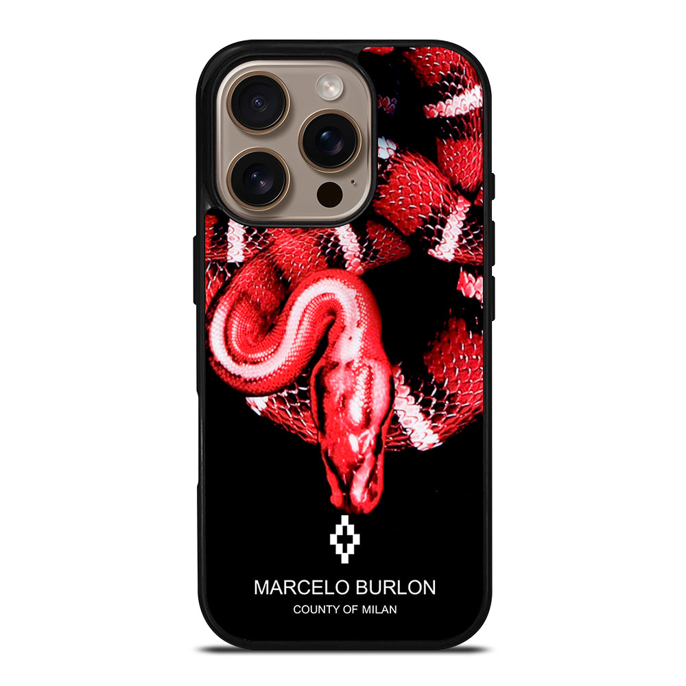 MARCELO BURLON SNAKE RED iPhone 16 Pro Case Cover