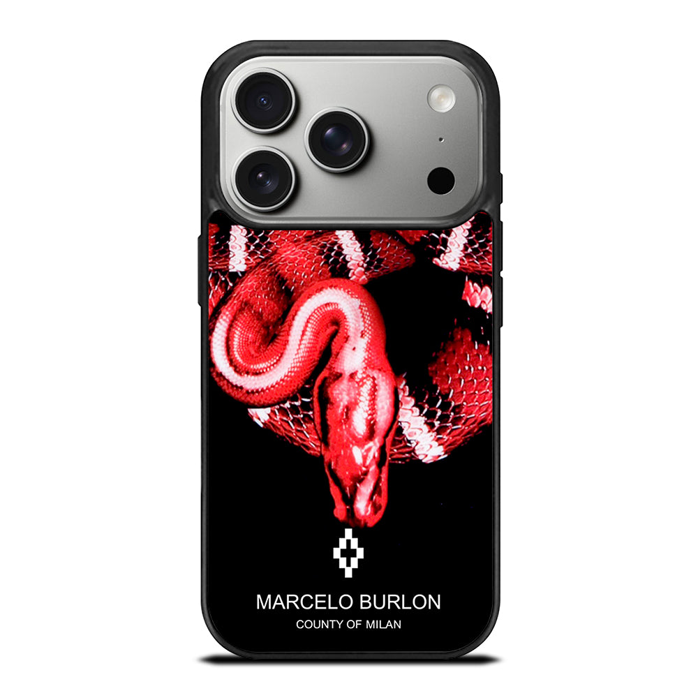 MARCELO BURLON SNAKE RED iPhone 17 Pro Case Cover