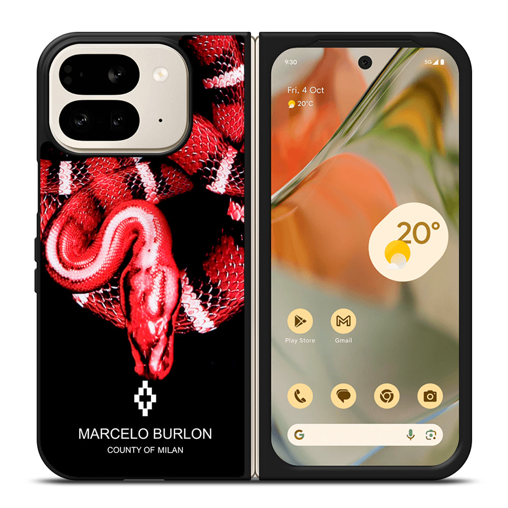 MARCELO BURLON SNAKE RED Google Pixel 9 Pro Fold Case Cover