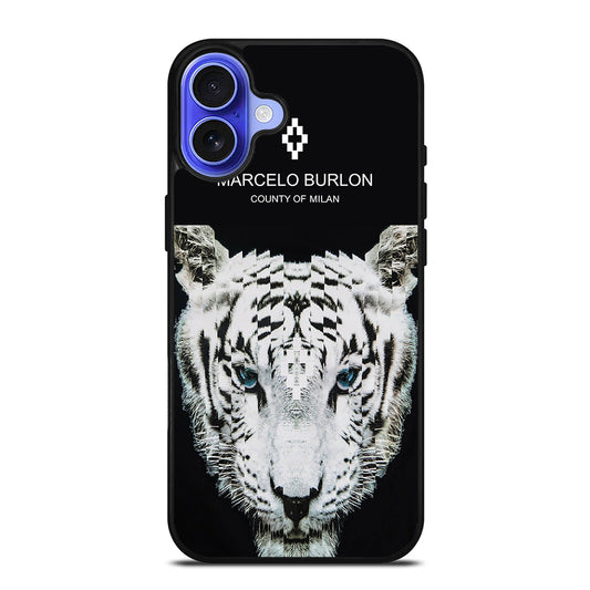 MARCELO BURLON WHITE TIGER iPhone 16 Case Cover