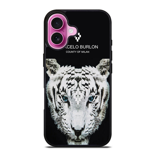 MARCELO BURLON WHITE TIGER iPhone 16 Plus Case Cover