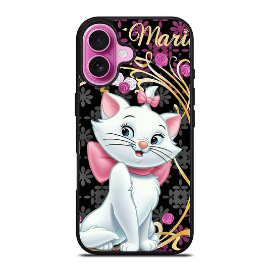MARIE THE ARISTOCATS CAT FLORAL CARTOON iPhone 16 Plus Case Cover
