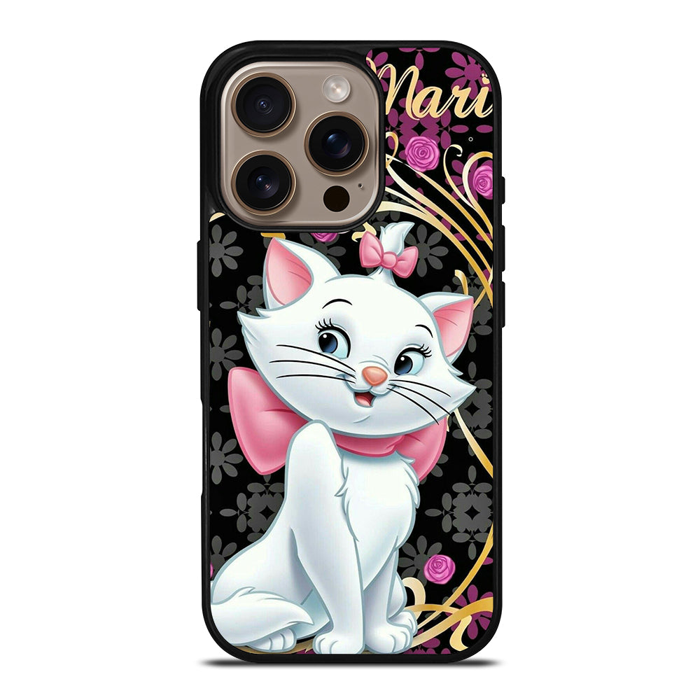 MARIE THE ARISTOCATS CAT FLORAL CARTOON iPhone 16 Pro Case Cover