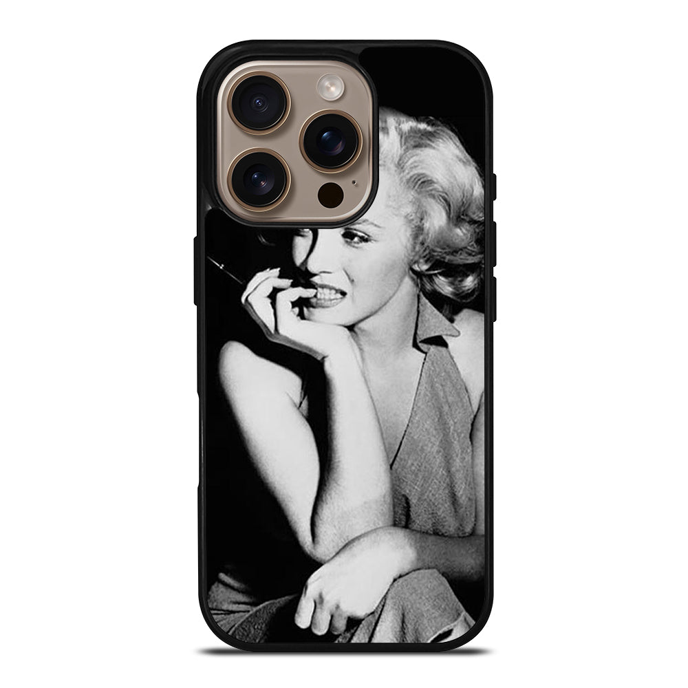 MARILYN MONROE BLACK WHITE iPhone 16 Pro Case Cover