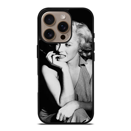 MARILYN MONROE BLACK WHITE iPhone 16 Pro Case Cover