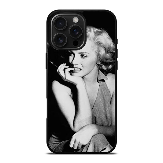 MARILYN MONROE BLACK WHITE iPhone 16 Pro Max Case Cover
