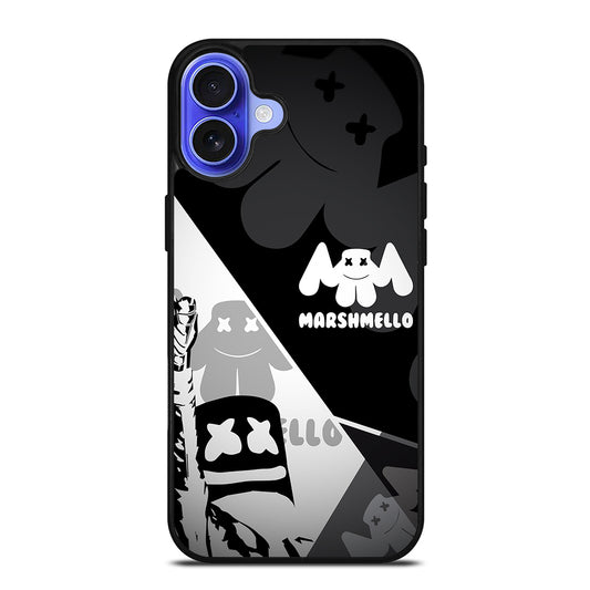 MARSHMELLO BLACK WHITE iPhone 16 Case Cover