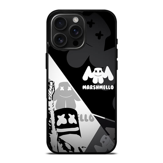 MARSHMELLO BLACK WHITE iPhone 16 Pro Max Case Cover
